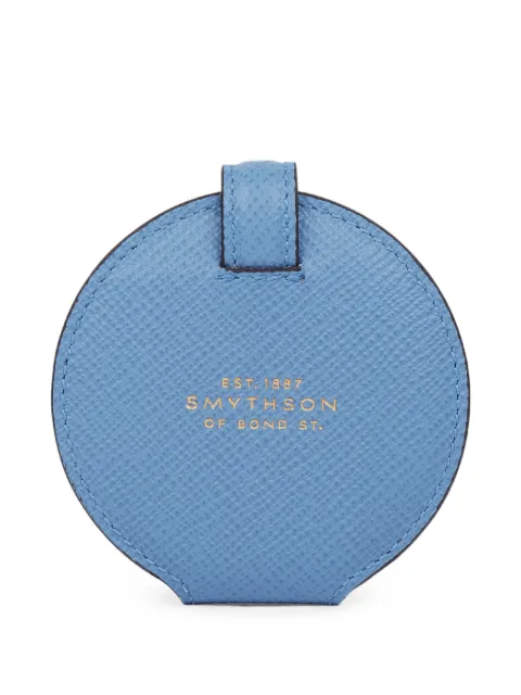 Smythson Panama leather pocket mirror