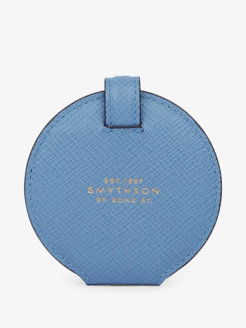 Smythson Panama leather pocket mirror