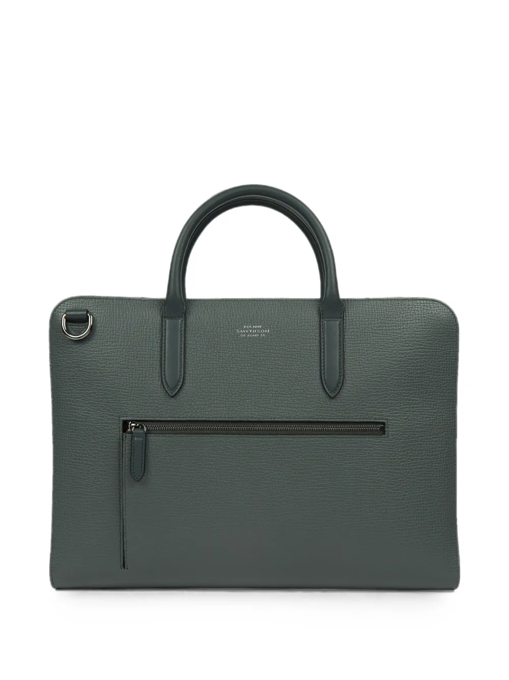 Smythson Ludlow aktetas met rits Groen