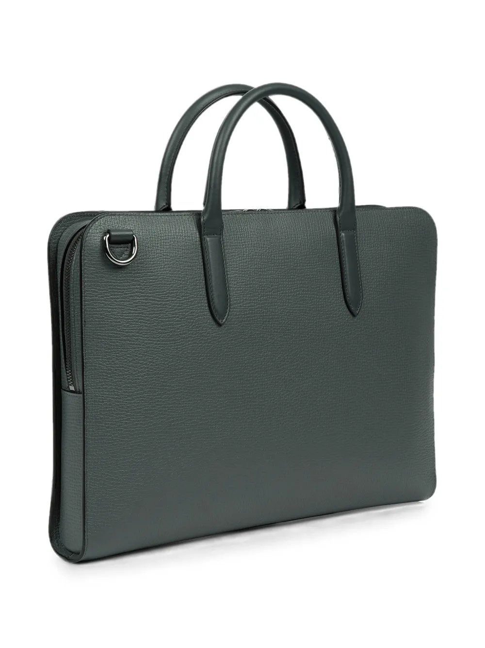 Smythson Ludlow aktetas met rits Groen