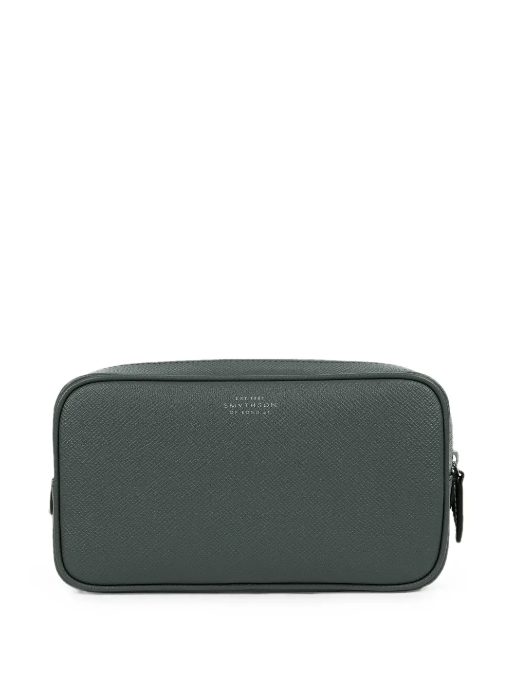Smythson Panama Kulturbeutel mit Logo - Grün
