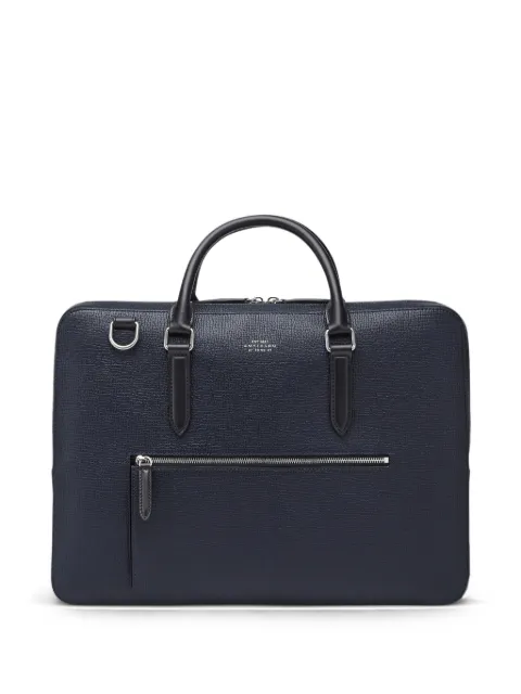 Smythson zip-front briefcase