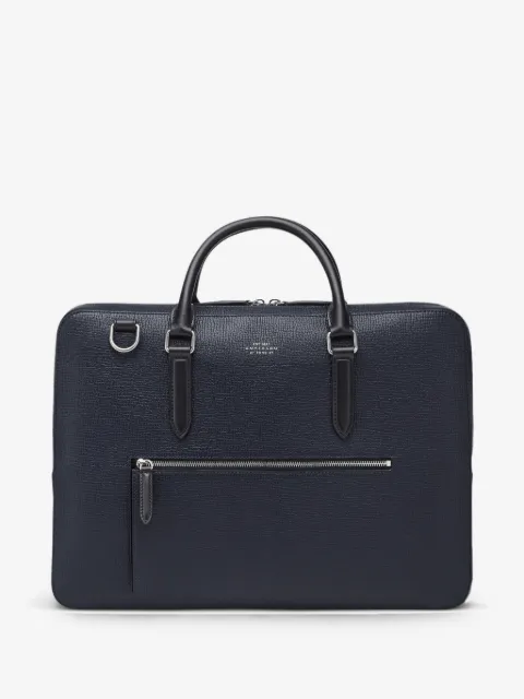 Smythson zip-front briefcase
