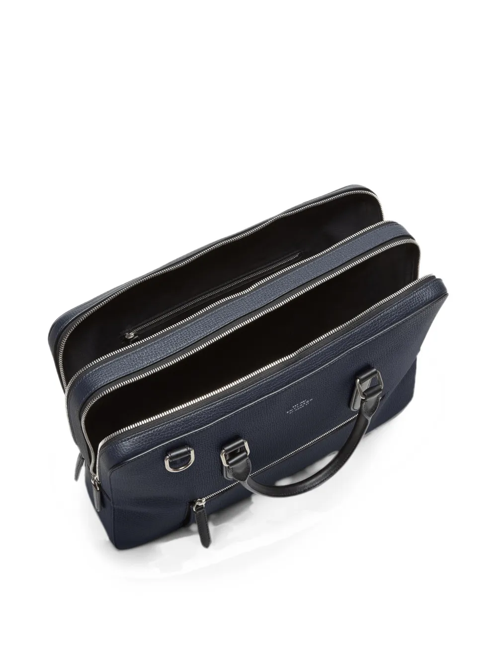 Smythson Aktetas met rits Blauw