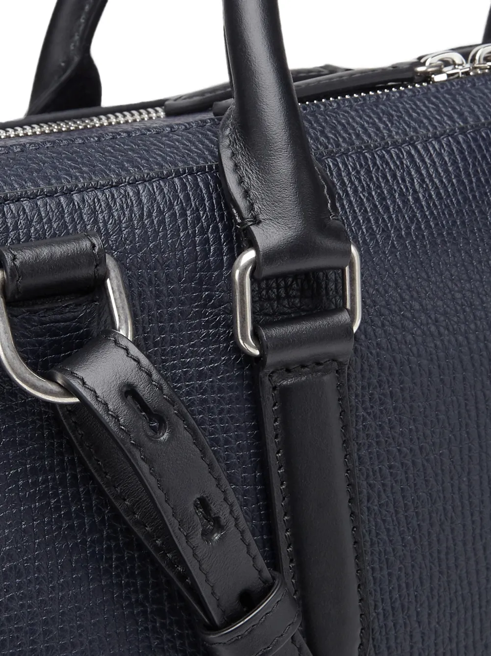 Smythson Aktetas met rits Blauw