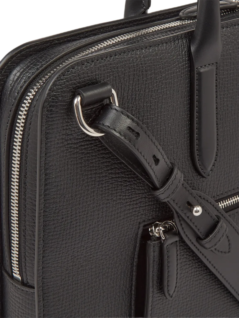 Smythson Ultra Slim Ludlow leren aktetas Zwart