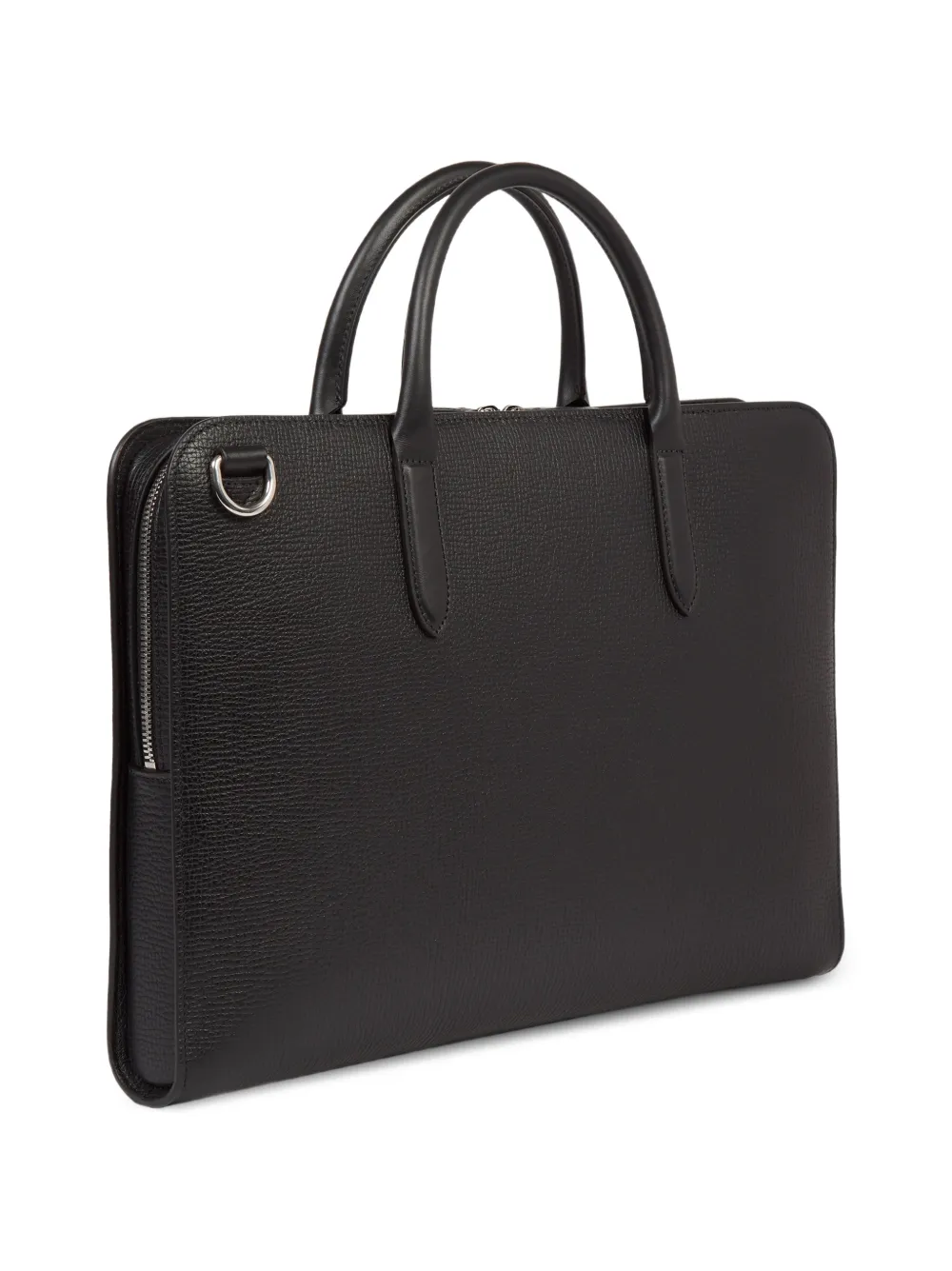Smythson Ultra Slim Ludlow leren aktetas Zwart