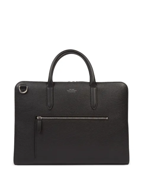 Smythson Ultra Slim Ludlow-leather briefcase