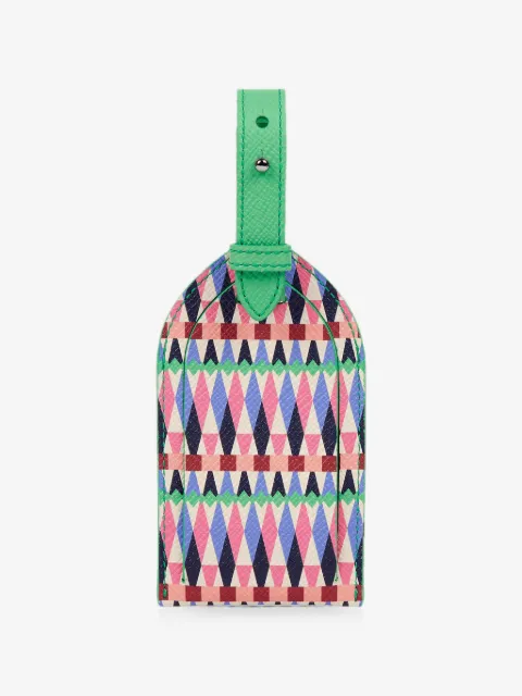 Smythson Harlequin luggage tag