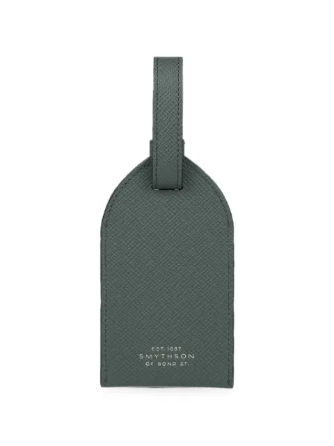 Smythson Panama cross-grain luggage tag