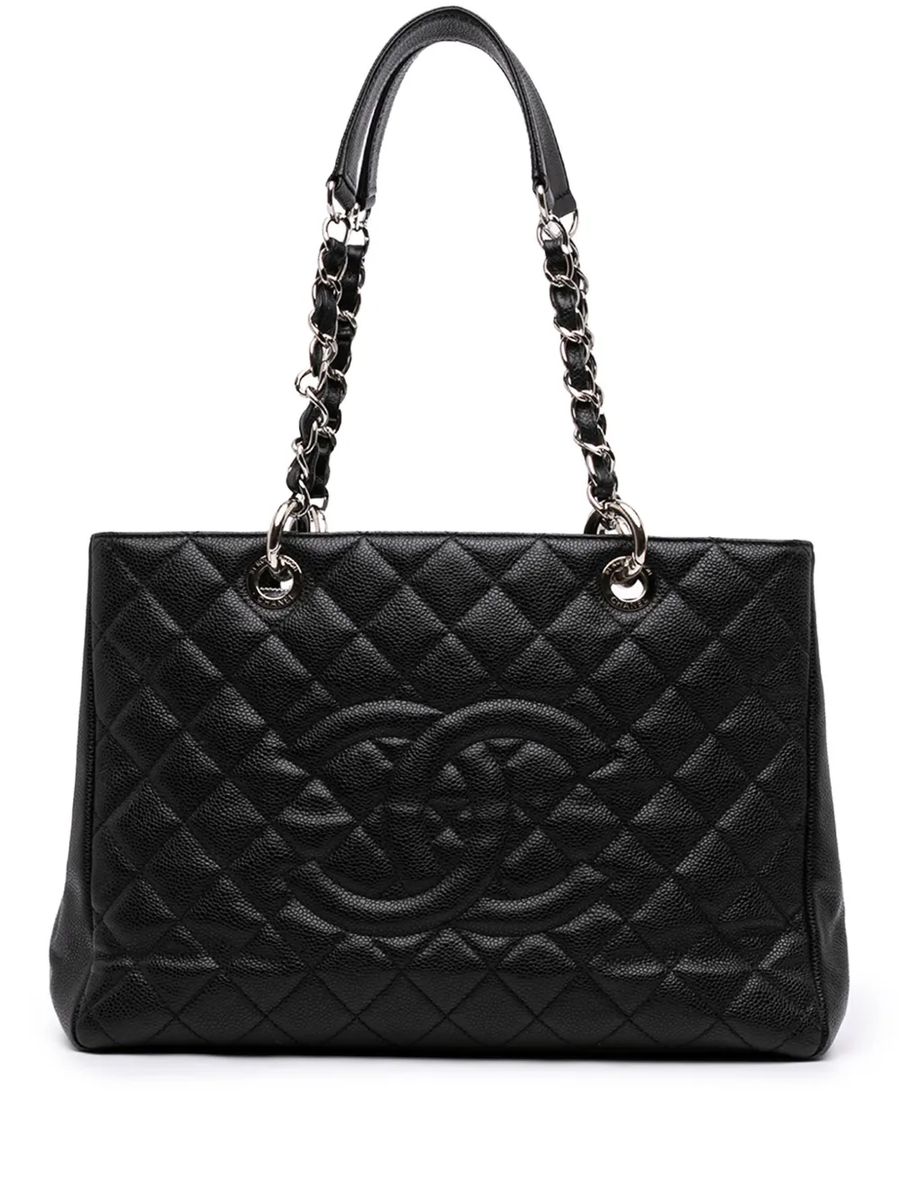 CHANEL Pre-Owned 2012-2013 Caviar Grand Shopping tote bag - Black