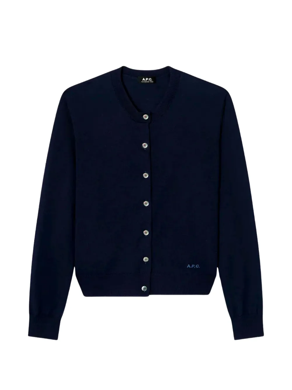 A.P.C. Marisa logo-embroidered button-up cardigan - Blu