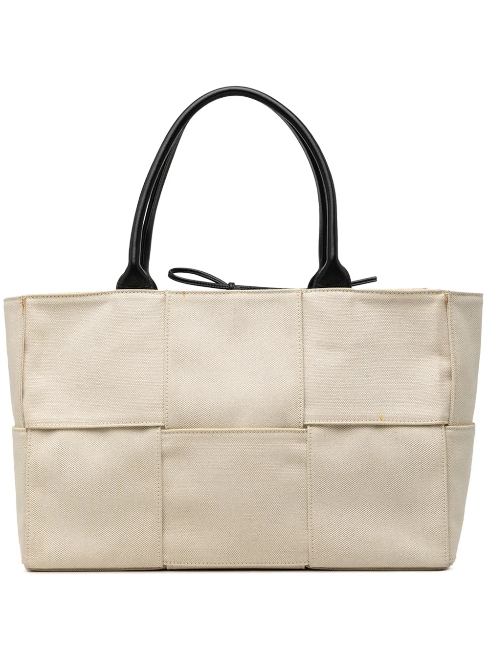 Bottega Veneta Pre-Owned 2012-2026 Medium Canvas Maxi Intrecciato Arco tote bag - White
