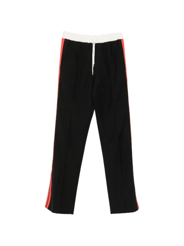 Wales Bonner Side-stripe Drawstring Trousers in Black