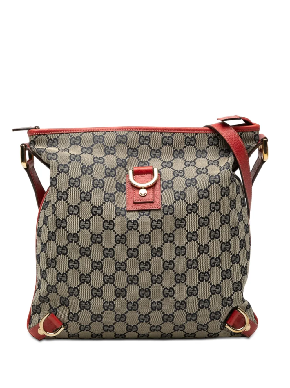 Gucci Pre-Owned Borsa a tracolla Abbey in tela GG con anello a D 2000-2015 - Toni neutri