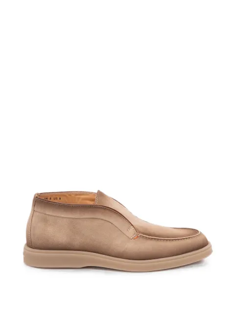 Santoni Digits round-toe suede desert boots