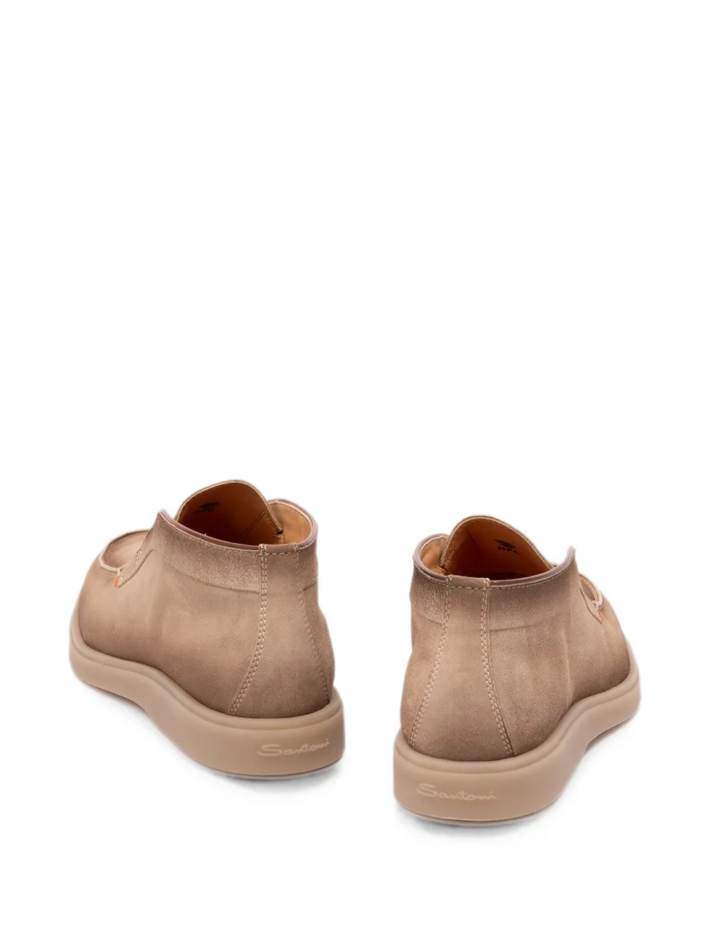 Santoni Digits round-toe suede desert boots Bruin