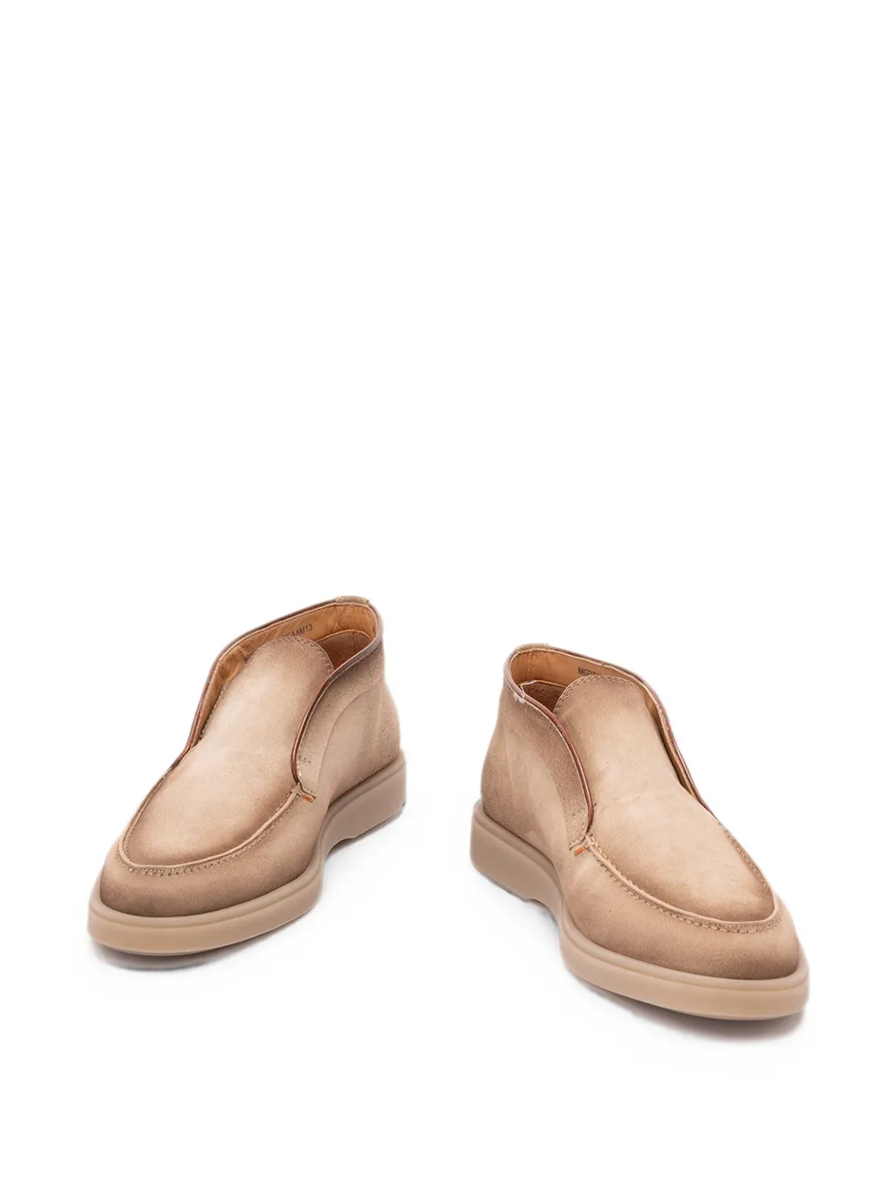 Santoni Digits round-toe suede desert boots Bruin