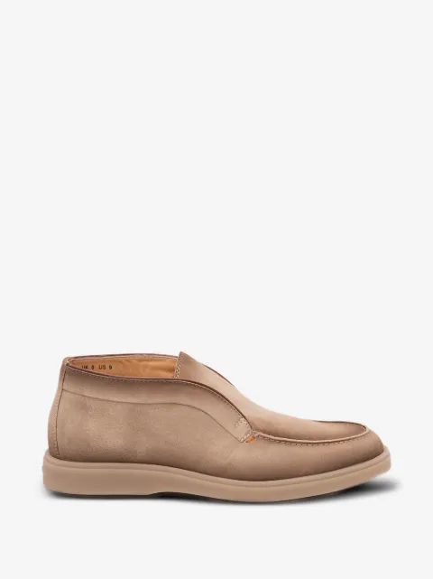 Santoni Digits round-toe suede desert boots