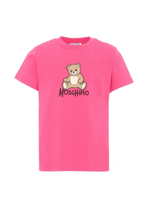 Moschino Kids Teddy Bear logo-print T-shirt