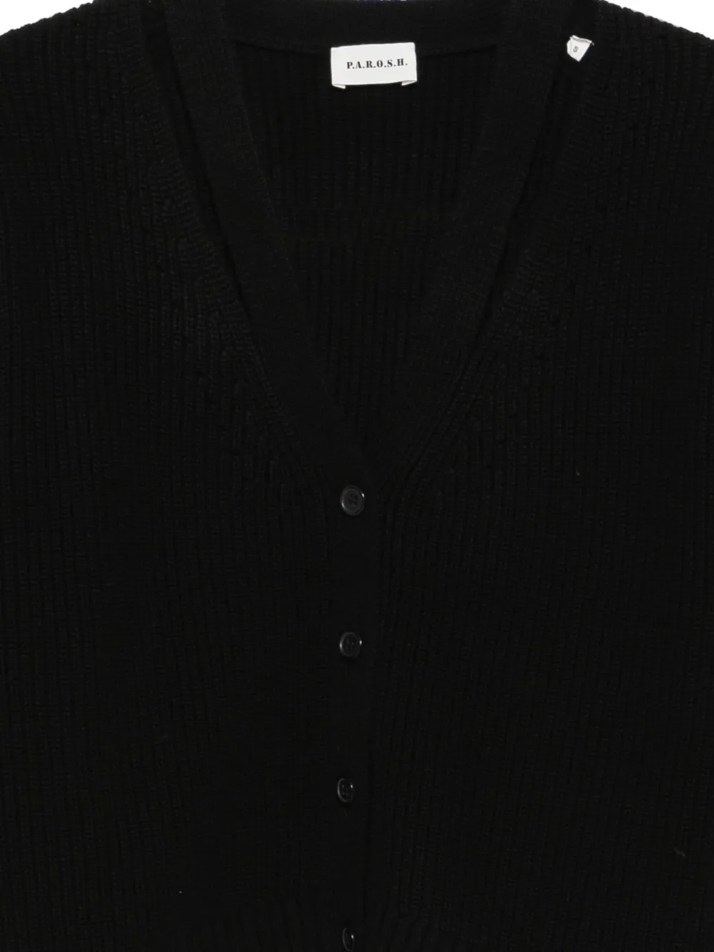 P.A.R.O.S.H. Ribgebreid vest Zwart