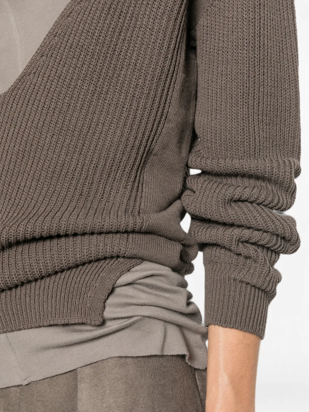 Rick Owens Ribgebreide trui Grijs
