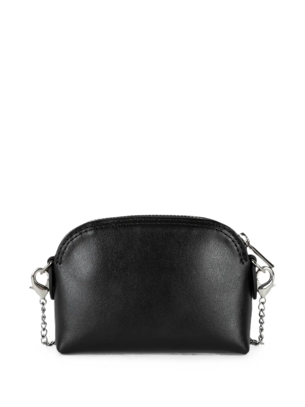 Lancaster Clutch met ketting en logo-stempel Zwart