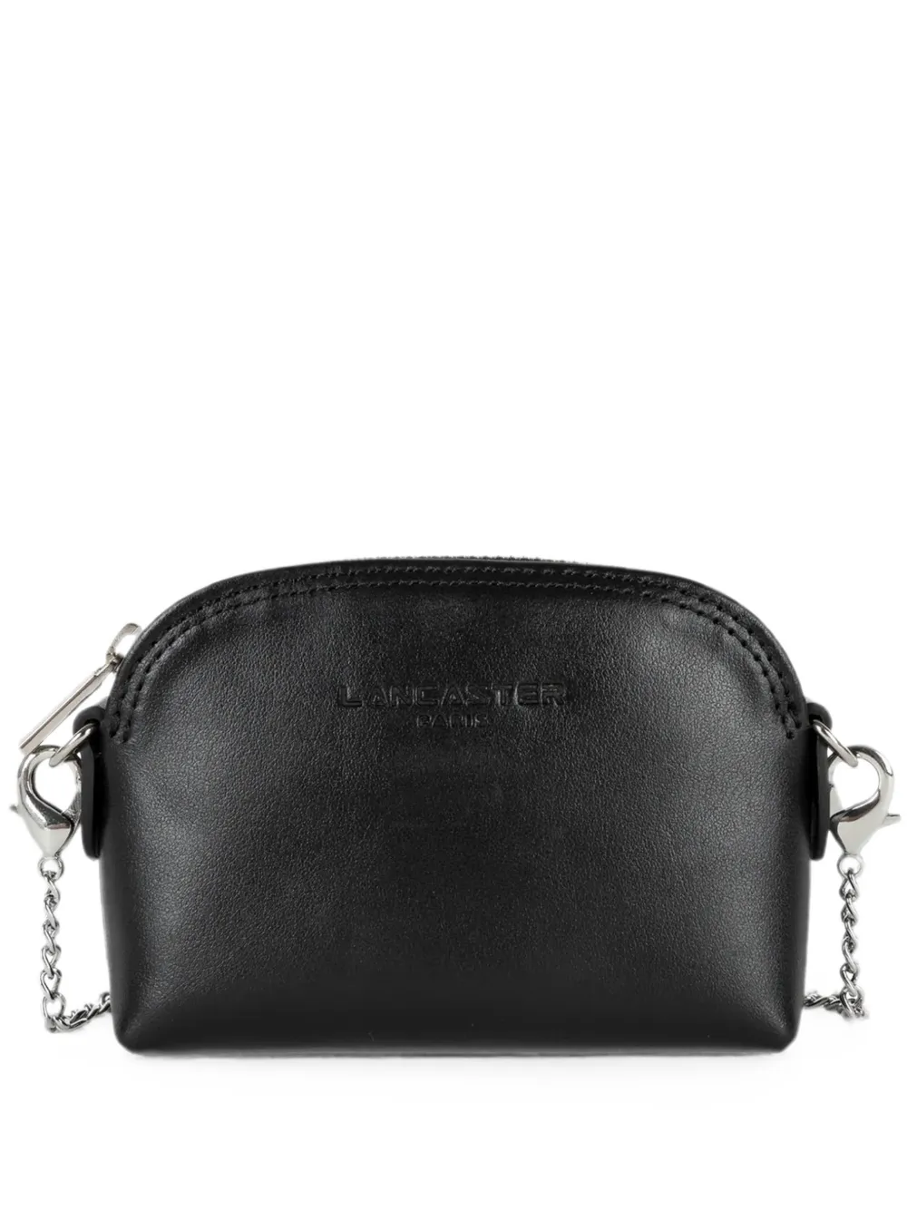 Lancaster Logo-stamp Chain-link Clutch Bag In Black