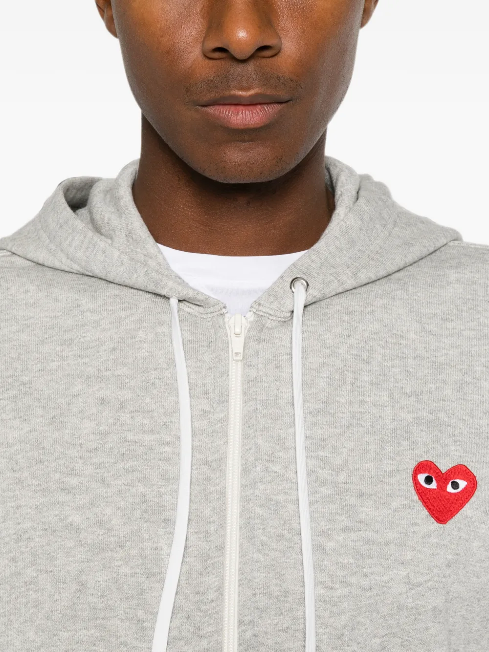 Comme Des Garçons Play Hoodie met logopatch Grijs