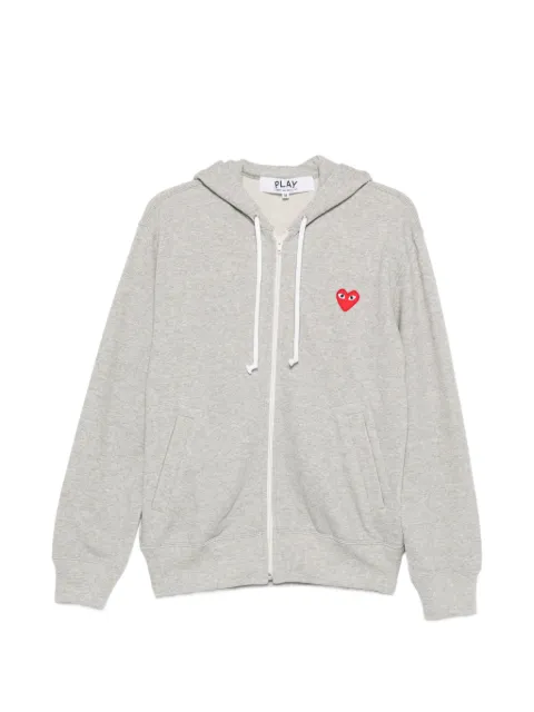 Comme Des Garçons Play logo-patch zip-up hoodie