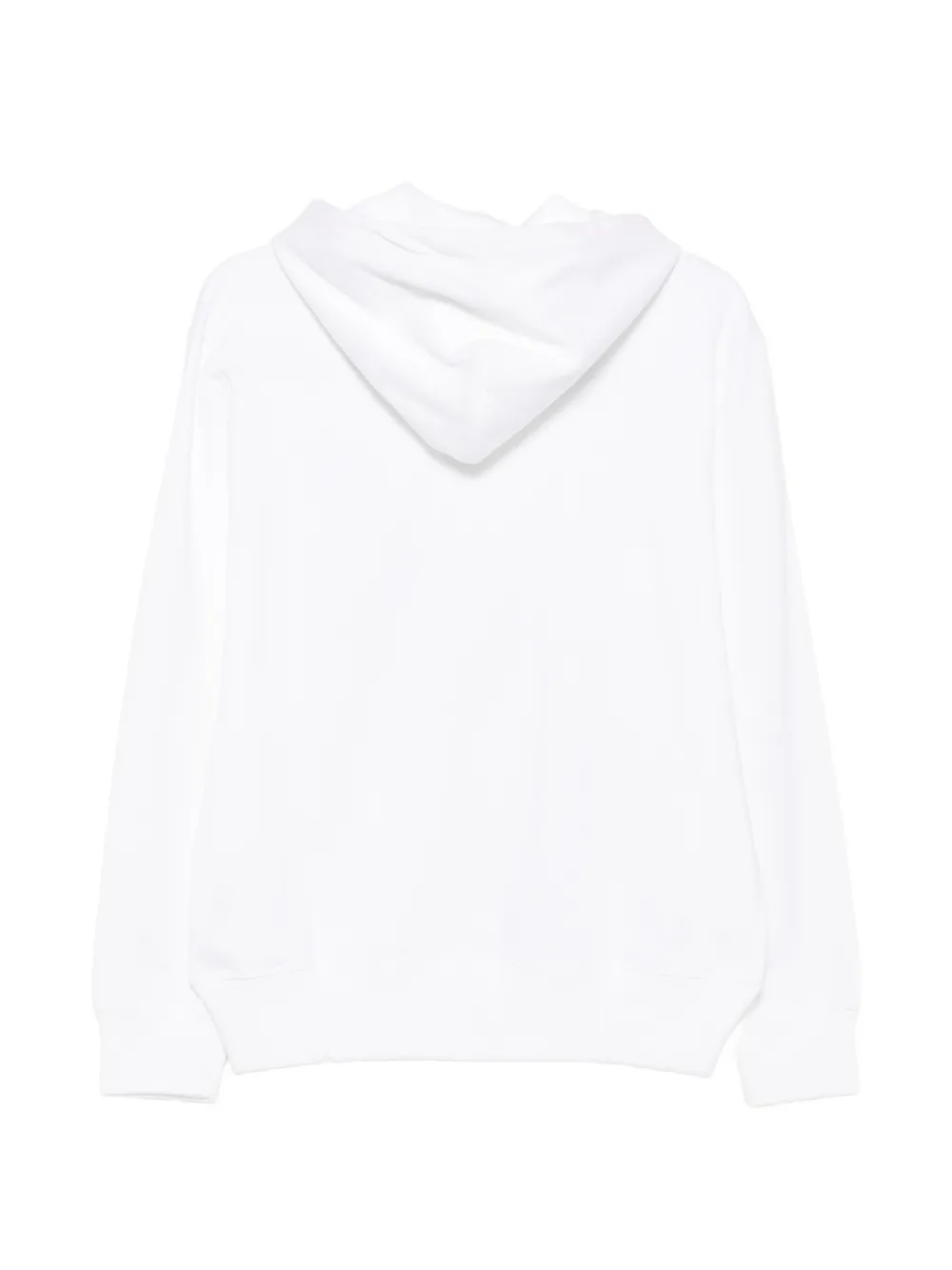 Comme Des Garçons Play Hoodie met rits en hartpatch Wit