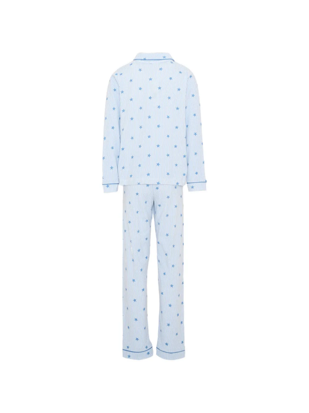 Petit Bateau Gestreepte pyjama met sterrenprint Wit