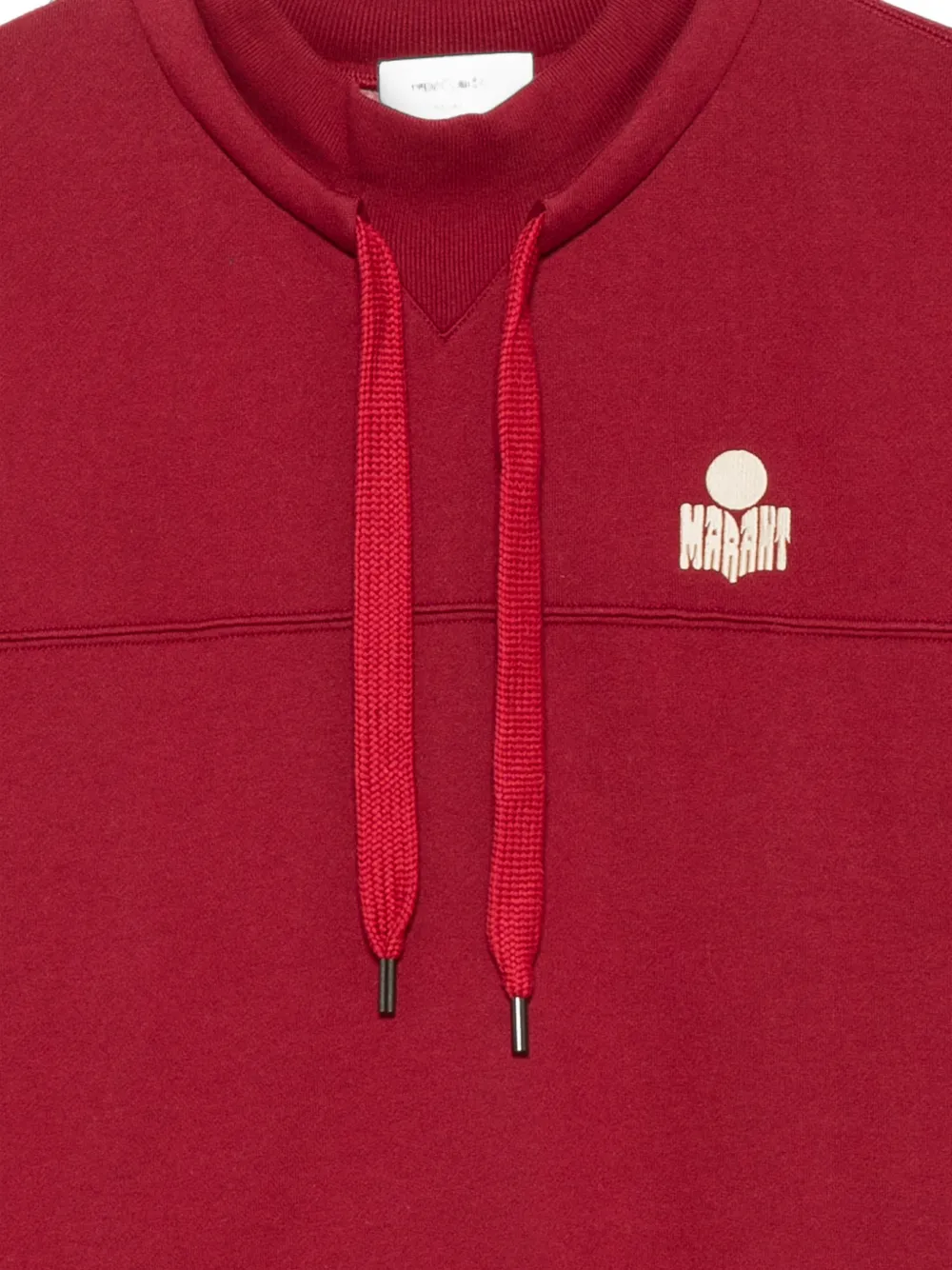 MARANT Hoodie met logoprint en trekkoord Rood