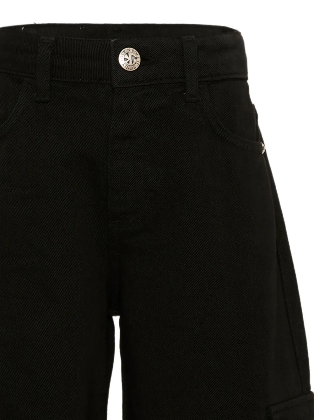 John Richmond Junior cargo-pockets wide-leg jeans Zwart