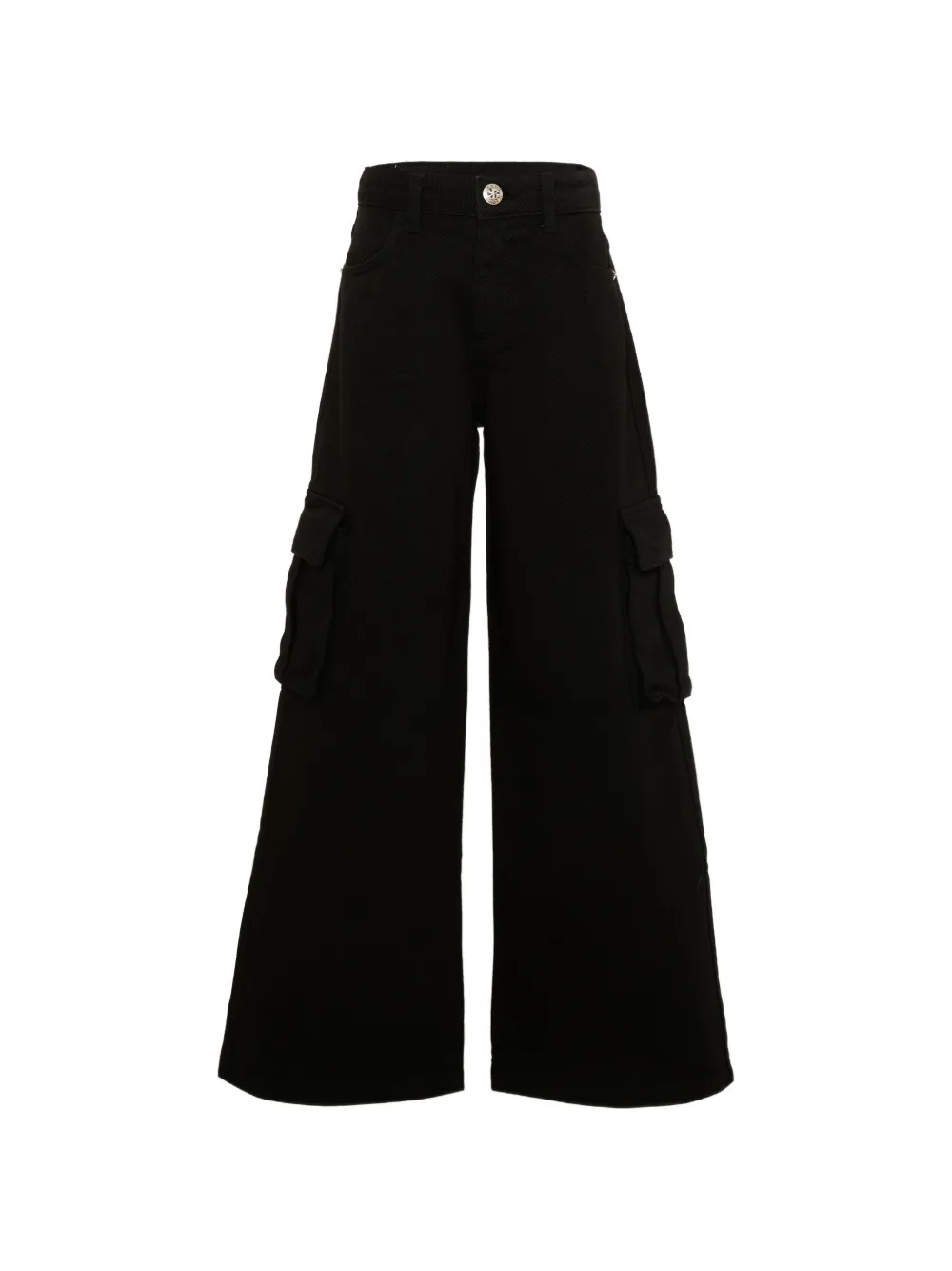 John Richmond Junior cargo-pockets wide-leg jeans - Nero