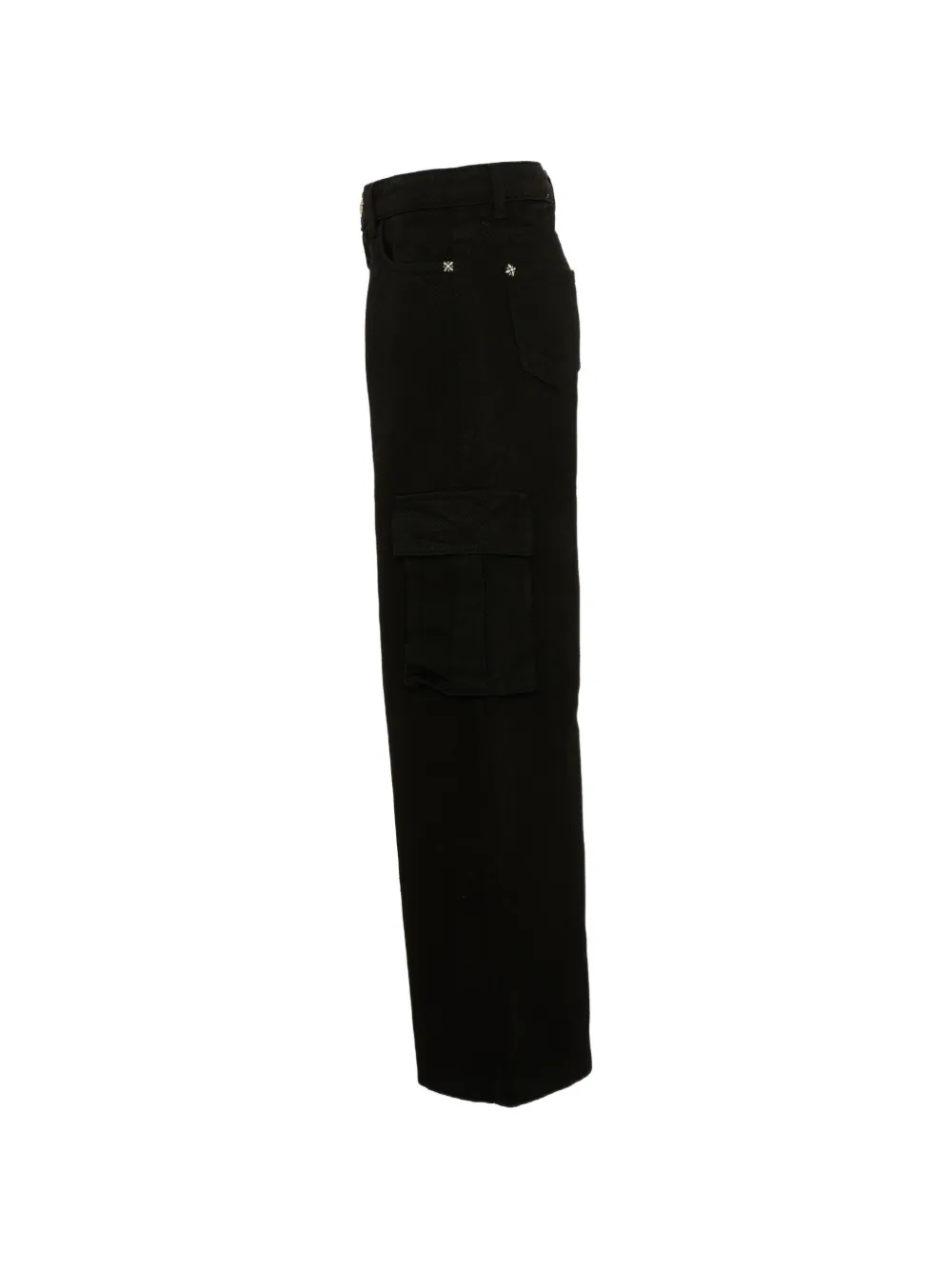 John Richmond Junior cargo-pockets wide-leg jeans Zwart