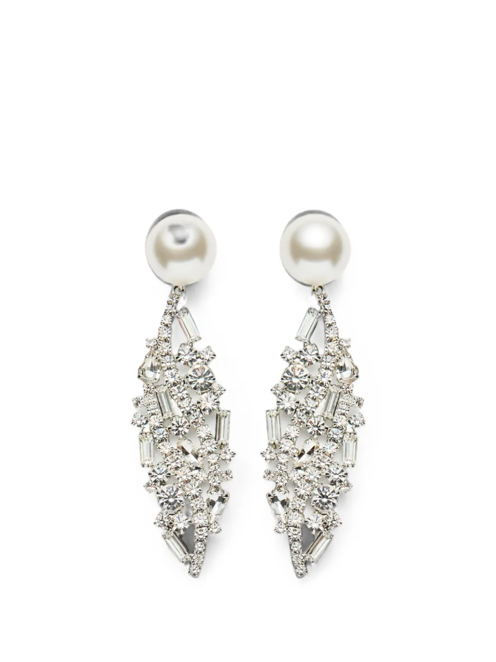 Magda Butrym pearl-drop crystal earrings - Silber