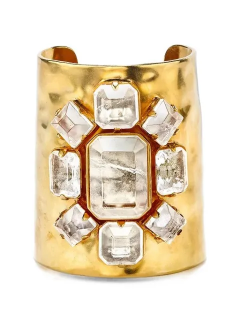 Goossens Stones rock crystal cuff bracelet