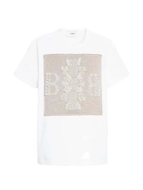 Barrie logo-patch cashmere T-shirt