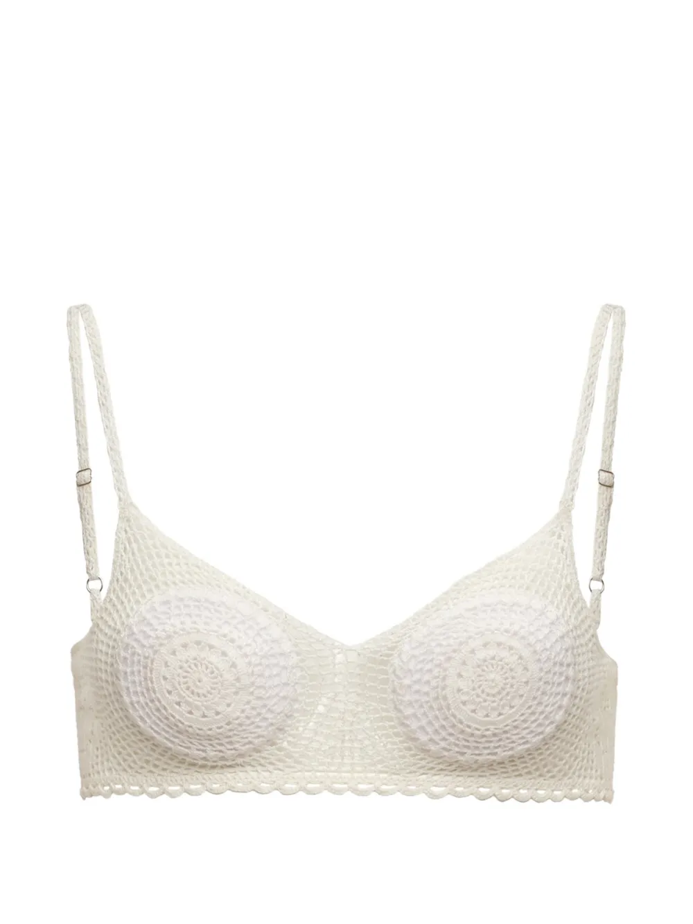 Magda Butrym crochet-knit bra - Bianco