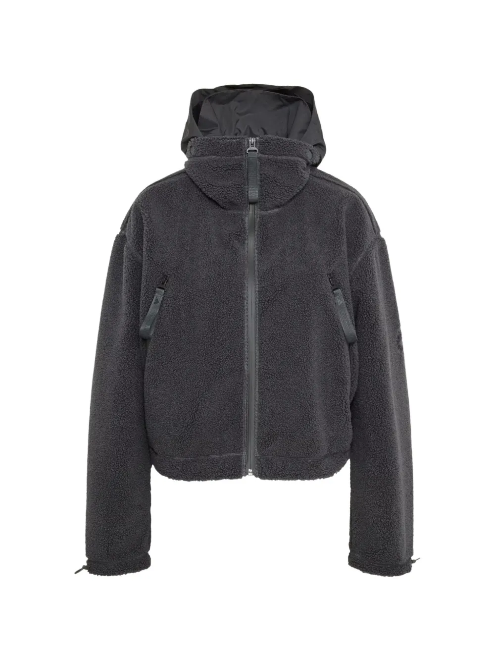 adidas by Stella McCartney veste zippée en fourrure artificielle à col montant - Gris adidas by Stella McCartney veste zippée en fourrure artificielle à col montant - Gris