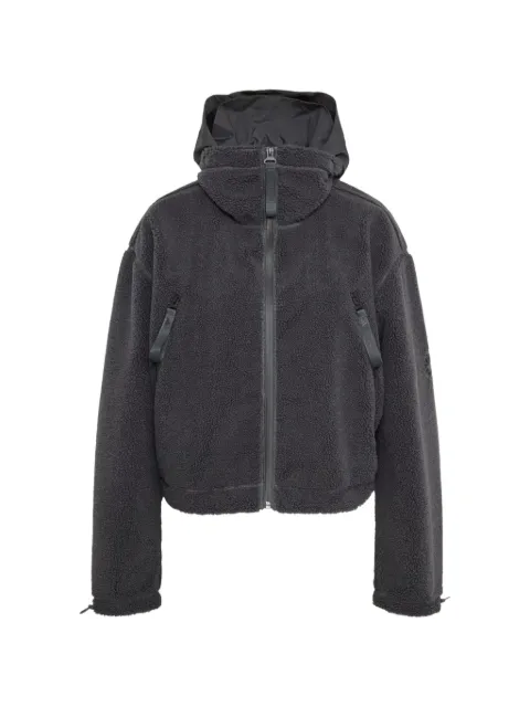 adidas by Stella McCartney zip-fastening high-neck faux-fur jacket