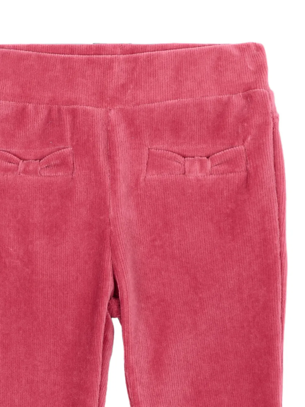Mayoral bow-detail corduroy trousers Roze