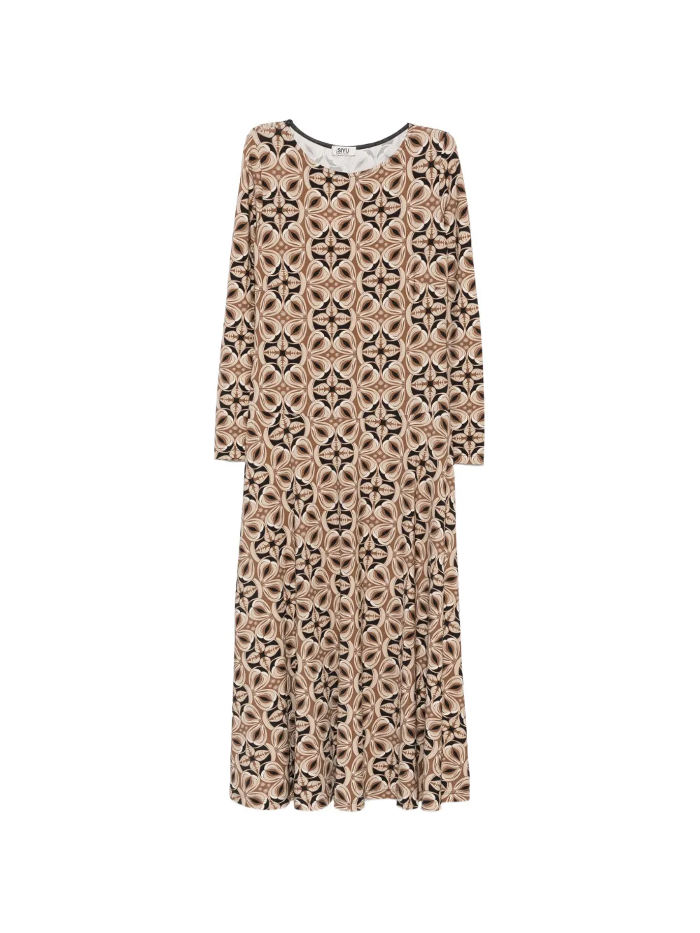 Siyu geometric-print midi dress