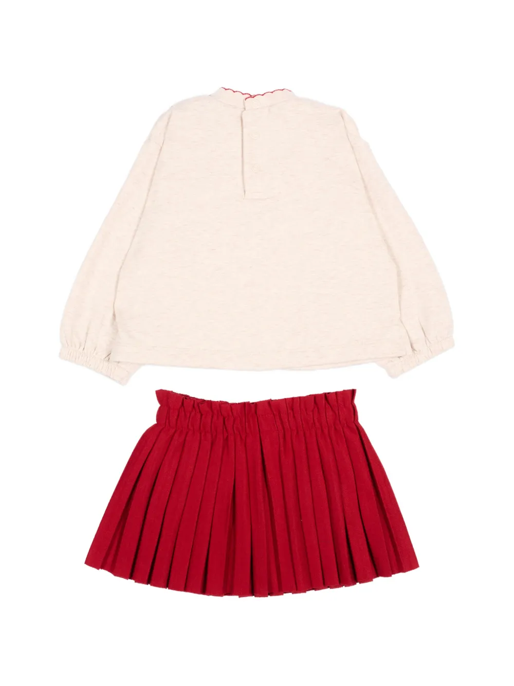 Mayoral Rok met plooien en strik-detail Beige