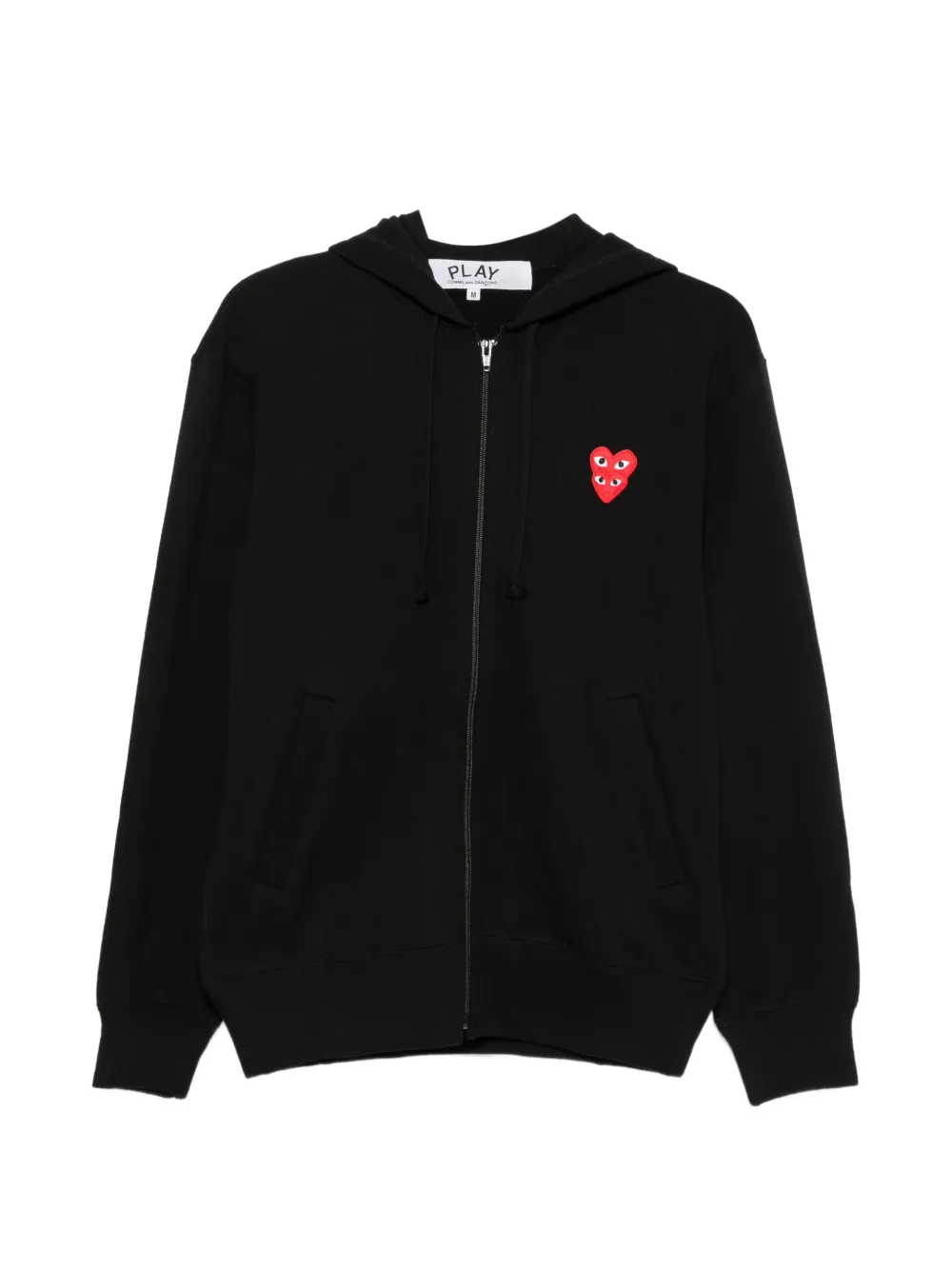 Comme Des Garçons Play heart-patch zip-up hoodie - Schwarz