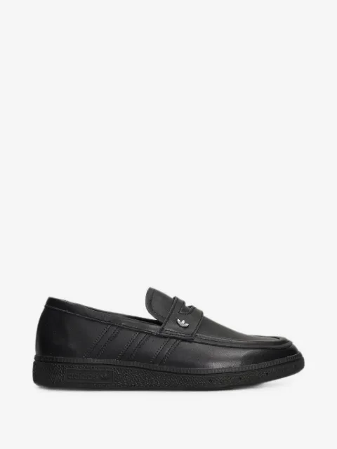 adidas logo-plaque leather loafers