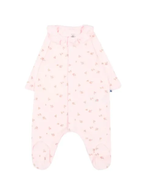 Petit Bateau floral-print ruffled pajamas