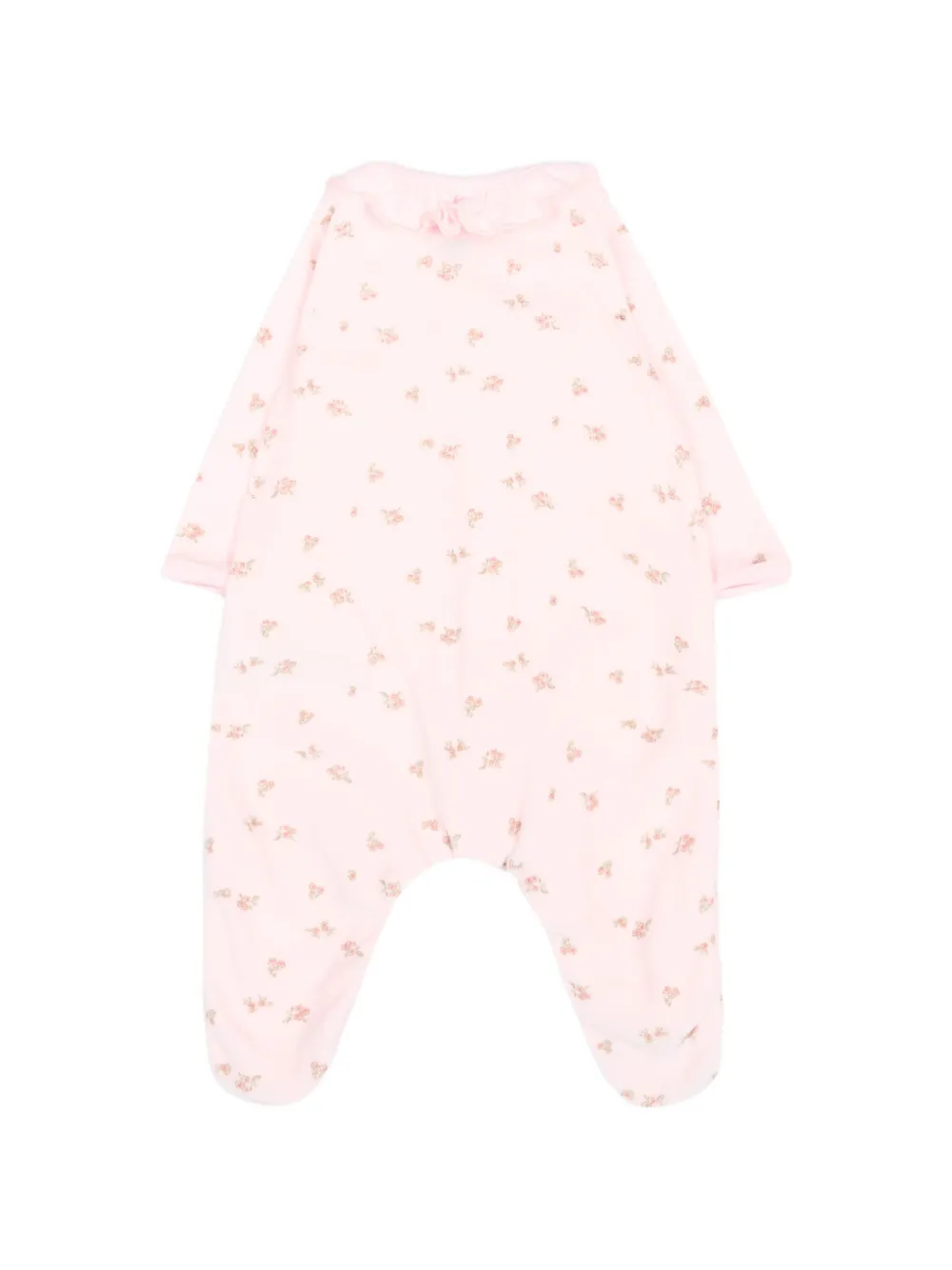 Petit Bateau Pyjama met bloemen-print en ruches Roze