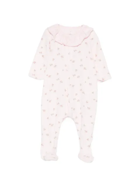 Petit Bateau floral-print ruffled pajamas